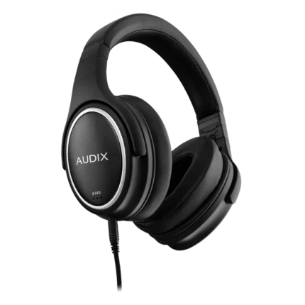 Audix A140 Professional Studio Headphones shown from side angle displaying ear cup design and headband construction
