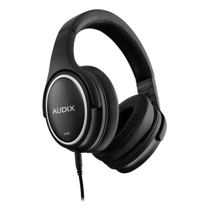 Audix A140 Professional Studio Headphones shown from side angle displaying ear cup design and headband construction