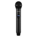 AUD R61 RX wireless receiver and H60 OM5 handheld microphone transmitter system complete setup