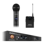 AUD R62 RX receiver with H60 OM2 transmitter and B60 bodypack wireless microphone system