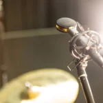 AUD SCX25A matched pair large diaphragm condenser microphones showing rear panel connectors and specifications