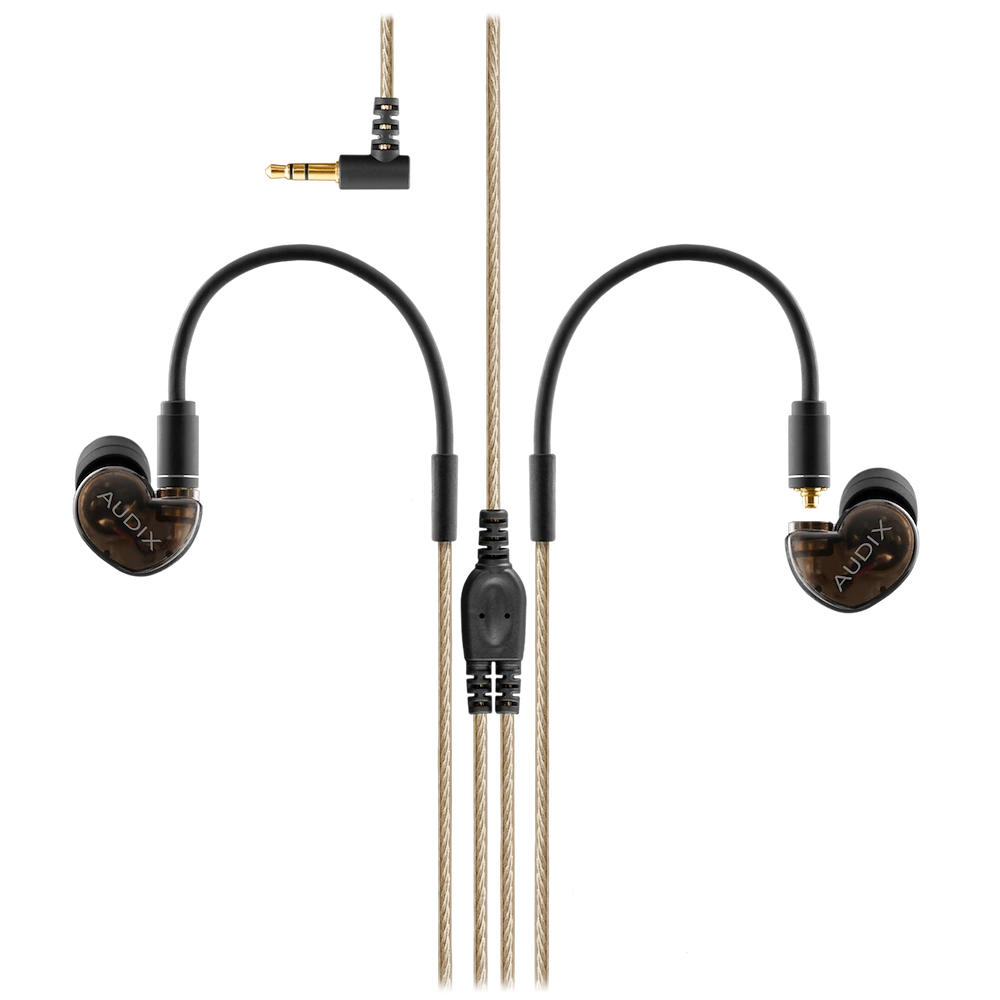 Audix A10X in-ear monitors Studio-Quality Earphones Extended Bass Feature Audix A10X in-ear monitors studio-quality earphones with extended bass driver and premium audio components visible