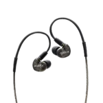Audix A10 in-ear monitors Studio Quality earphones shown from side angle displaying ergonomic design and cable configuration