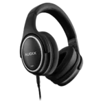 AUD Studio Reference headphones close-up showing precision driver and acoustic chamber design