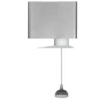 AUD tri-element hanging ceiling microphone showing capsule design and mounting bracket detail