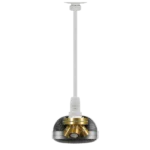AUD Tri-Element hanging ceiling microphone showing capsule detail and mounting hardware
