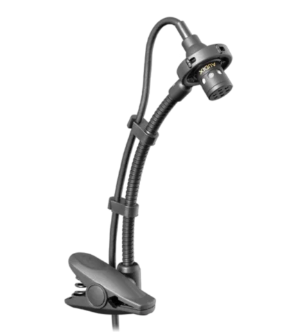 AUD wireless component condenser instrument microphone showing side profile and capsule design