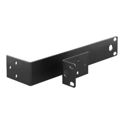 AUD wireless microphone metal rackmount rear panel showing connections and mounting hardware