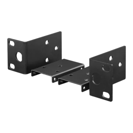 AUD wireless microphone metal rackmount rear panel showing connections and mounting hardware