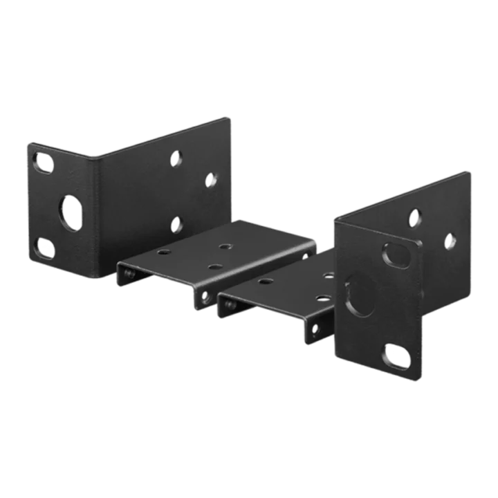 AUD wireless microphone metal rackmount rear panel showing connections and mounting hardware