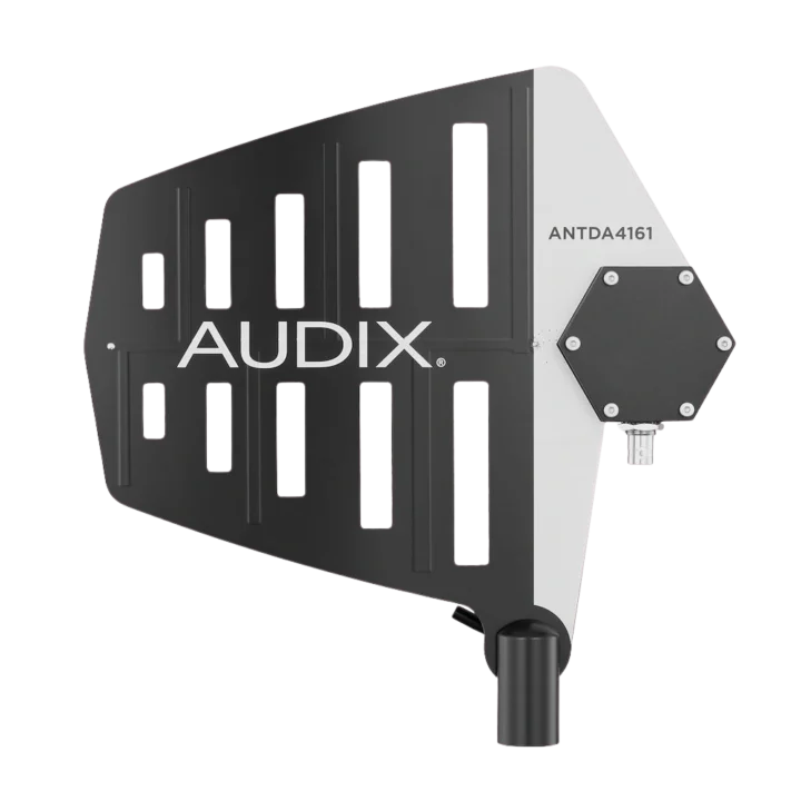 Audix AP AX wireless antenna system with mounting bracket and connector detail