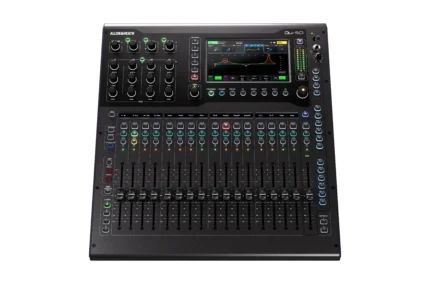 Allen & Heath Qu-5D digital mixer with Dante networking ports and rear panel connections