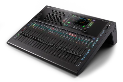 Allen & Heath Qu-6D compact digital mixer featuring Dante networking connectivity and touch screen interface