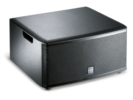 FBT ARCHON 208S powered subwoofer rear panel showing XLR inputs, speaker outputs, and control connections