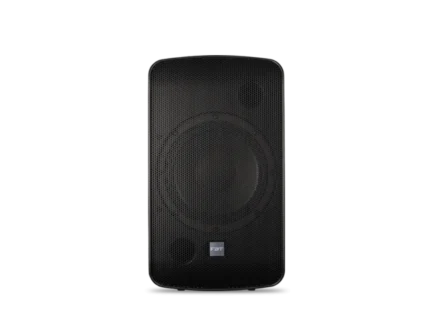 FBT CANTO 5CA five-element active column speaker showing driver configuration and acoustic design details