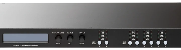 FBT DLM-260 digital loudspeaker management processor with front panel controls and display