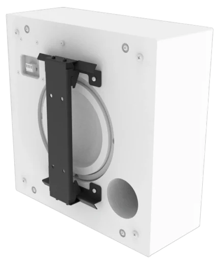 FBT KEIRON 8S wall mount bracket in black and white finish, front view