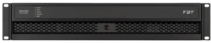 FBT MDA 4500 4-channel 4x500W DSP install amplifier front panel with controls and connectors