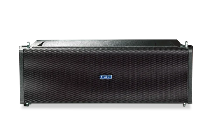 FBT MITUS 206LA compact 2x6 inch active powered line array module showing side profile and connectivity