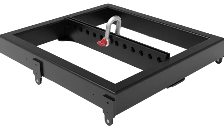 FBT MT-F 212 MITUS 12-inch subwoofer with integrated flybar rigging frame attachment hardware