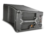 FBT MYRA 214L passive line array module showing dual 14-inch drivers and connector detail