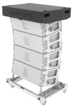 FBT MYRA 214L passive line array module rear panel showing connectors and rigging points