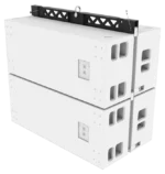 FBT MYRA 218S dual 18-inch passive subwoofer driver close-up detail view