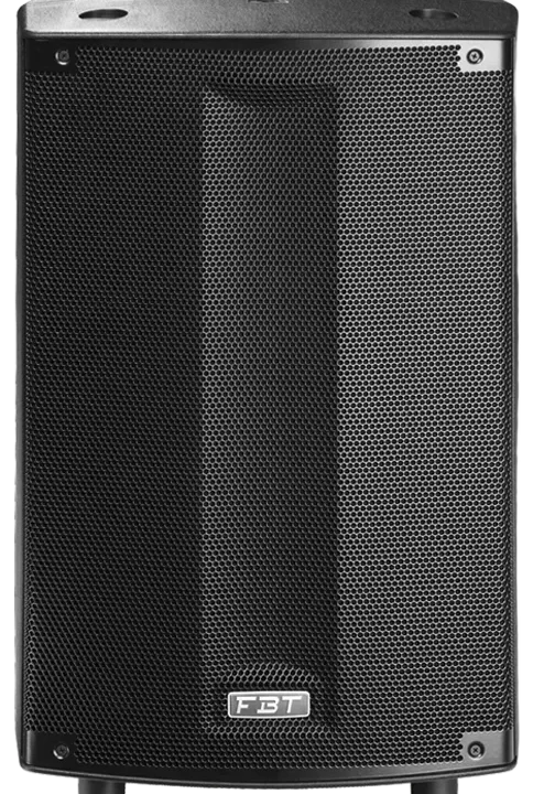 FBT PromaxX 114A powered PA speaker with 14-inch woofer and horn tweeter front panel