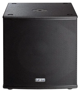 FBT Subline 112SA 12-inch active powered subwoofer with front-facing woofer and control panel