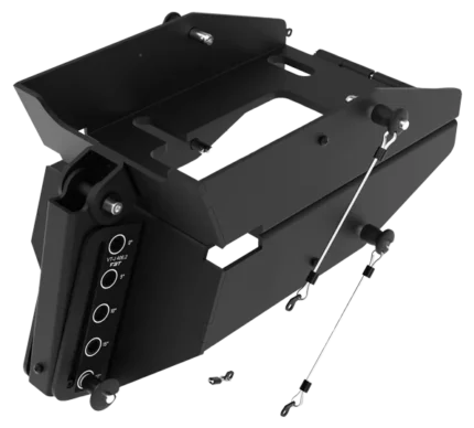 FBT Vertus CLA 406.2 professional speaker with J-bar rigging bracket mounted