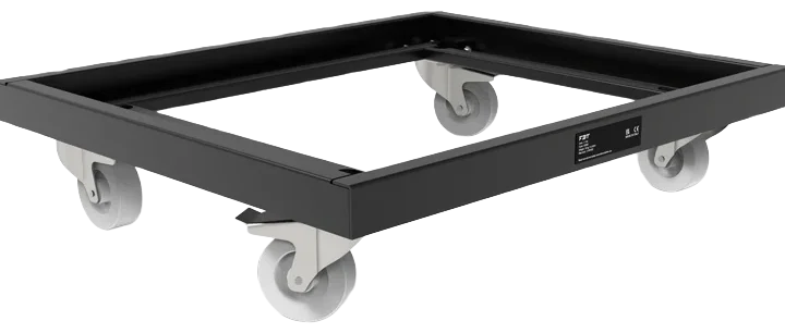 FBT Vertus HA 118 subwoofer with T-bar yoke mounting bracket attachment detail