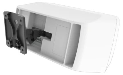 FBT WM-45 4.5 inch column speaker wall bracket shown from side angle with mounting hardware