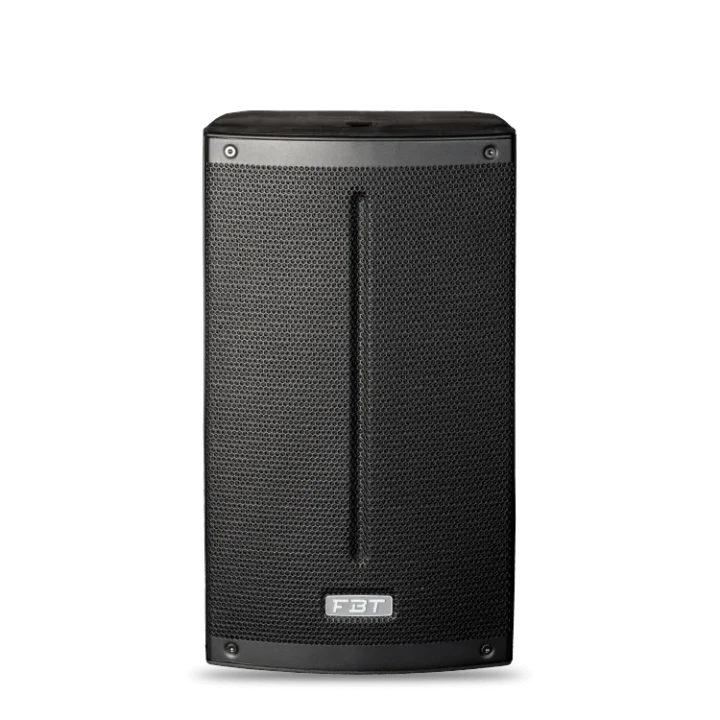 FBT X-Lite 110 passive portable PA loudspeaker shown from side angle displaying compact cabinet design