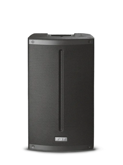 FBT X-Lite 112 passive portable PA loudspeaker shown from side angle with handle and grille visible
