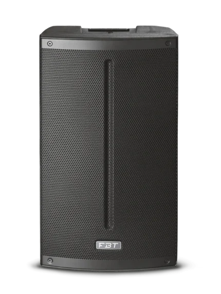 FBT X-Lite 115 passive portable PA loudspeaker with 15-inch woofer shown from side angle