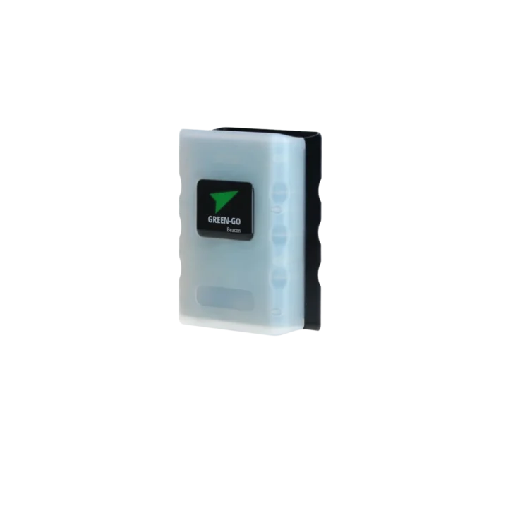 Green-GO Beacon wireless intercom system with antenna and control interface displayed
