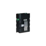 Green-GO Beltpack X front panel with LCD display, buttons, and antenna connector