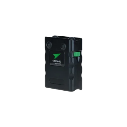 Green-GO Beltpack X Sport wireless intercom system with front-facing controls and display