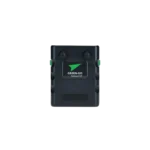 Green-GO Beltpack X Sport rear panel showing battery compartment and connection ports