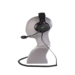 Green-GO GGO digital headset worn during professional audio production session