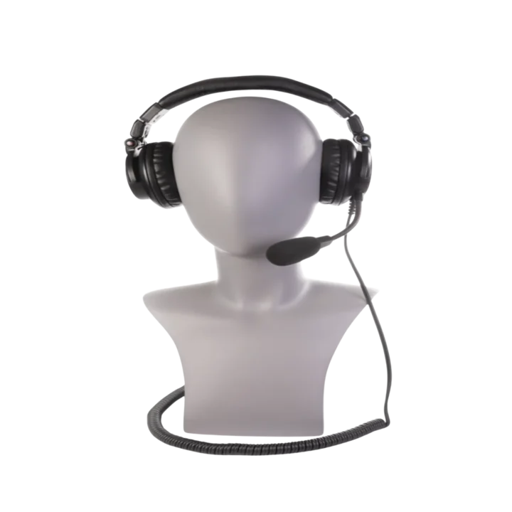 Green-GO GGO digital headset with boom microphone and control interface for professional communications