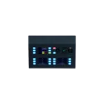 Green-GO Multichannel X Desk front panel with illuminated channel controls and LCD display