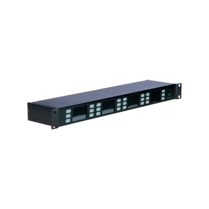 Green-GO Multichannel X Extension rear panel showing XLR connectors and expansion ports