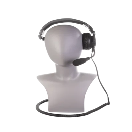 Green-GO single ear headset with boom microphone and comfortable ear cup design for professional communication