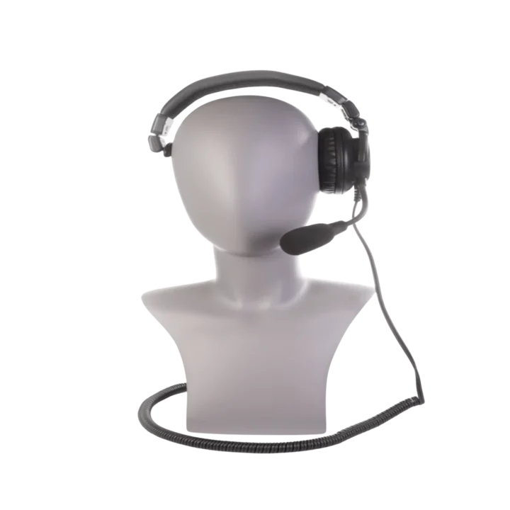 Green-GO single ear headset with boom microphone and comfortable ear cup design for professional communication
