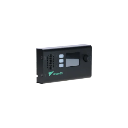 Green-GO Wallpanel X intercom control panel with illuminated buttons and display screen