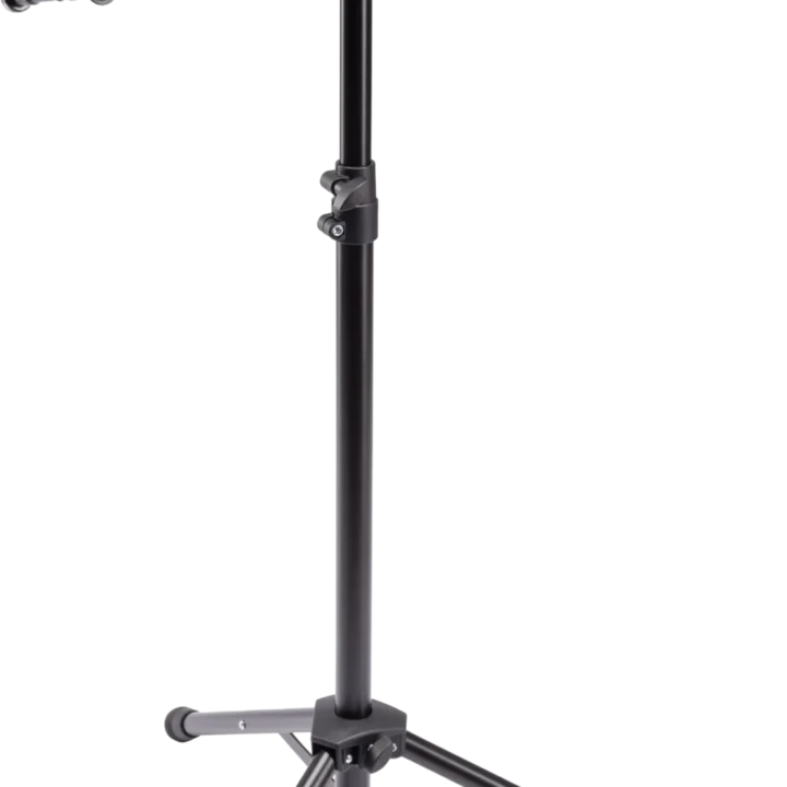 K&M 21-space professional audio rack system black finish side profile showing depth