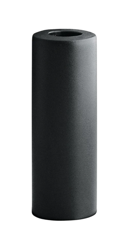 K&M black adaptor sleeve professional audio equipment mounting accessory front view