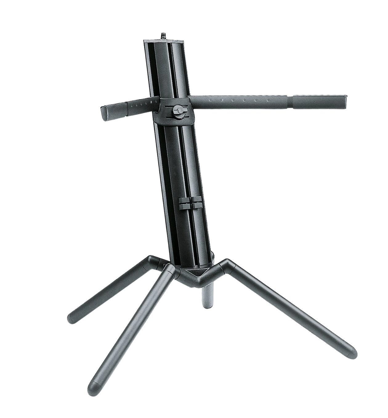 K&M Baby Spider Pro Keyboard Stand Black Anodized K&M Baby Spider Pro black anodized keyboard stand with adjustable legs and secure mounting base