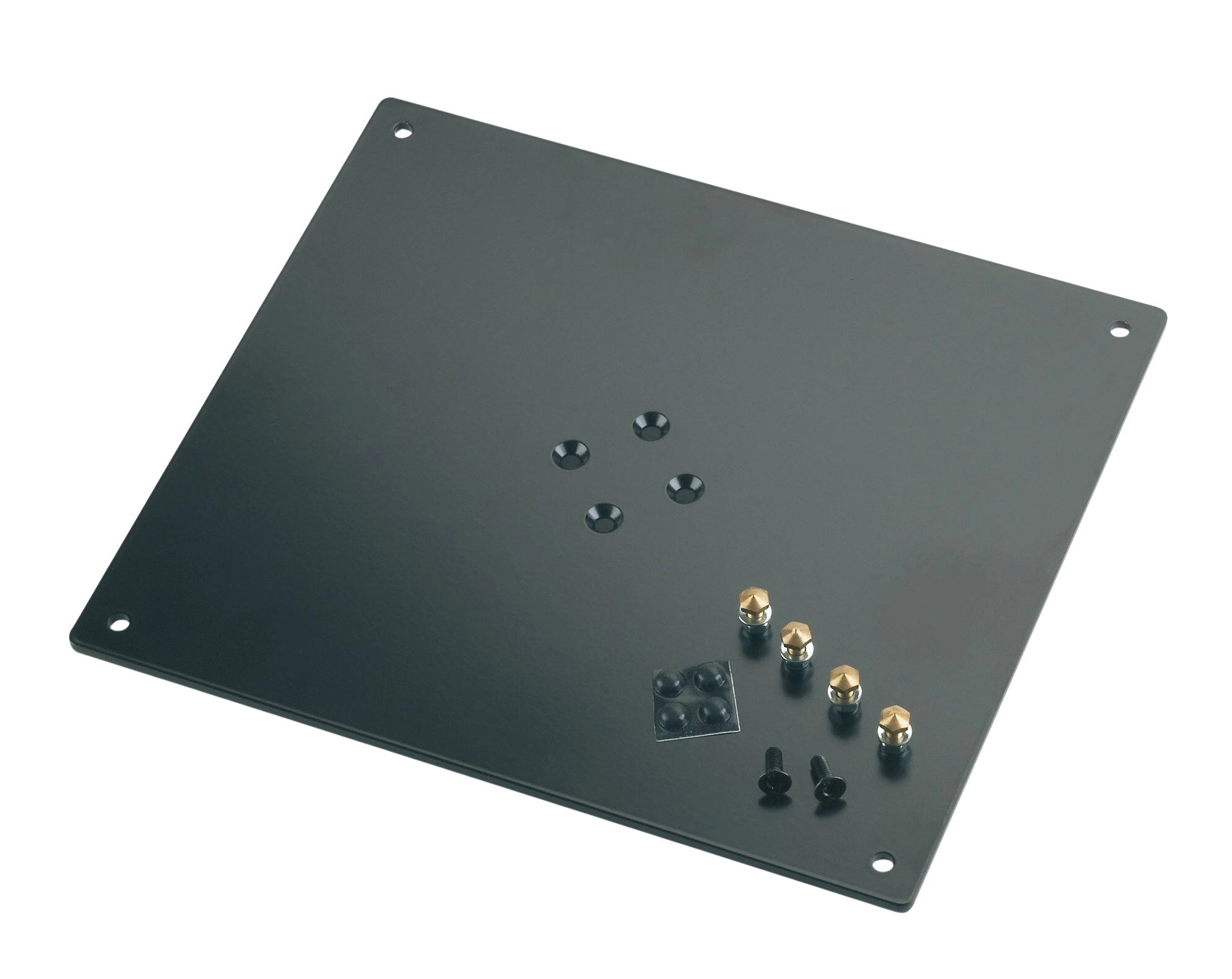 K&M Bearing Plate 320x280mm Structured Black K&M bearing plate 320x280mm structured black finish front view